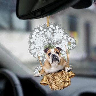 Bulldog-Dandelion-Two Sided Ornament - Thegiftio UK