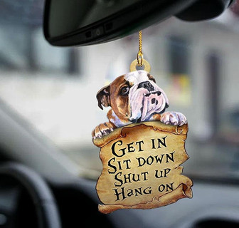 Bulldog get in dog lover two sided ornament - Thegiftio UK