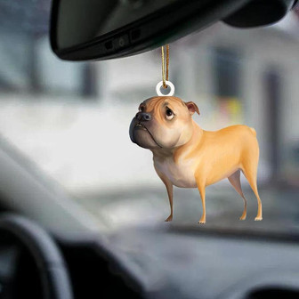 Bulldog Mix-Look at me-two sided ornament - Thegiftio UK