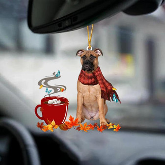 Bullmastiff 1-Fall Chocolate-Two Sided Ornament - Thegiftio UK