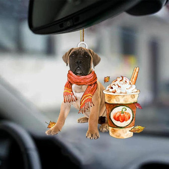 Bullmastiff 1-Pumpkin Spice Kinda-Two Sided Ornament - Thegiftio UK