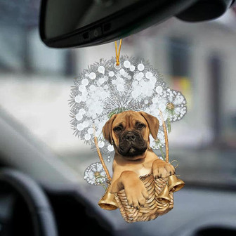 Bullmastiff-Dandelion-Two Sided Ornament - Thegiftio UK