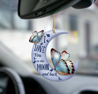 Butterfly moon back butterfly lover two sided ornament - Thegiftio UK