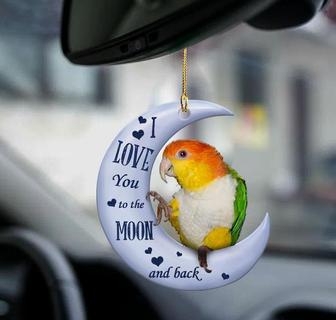 Caique moon back gift for bird lover two sided ornament - Thegiftio UK