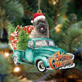 cairn terrier 2-Green Truck Hanging Ornament - Thegiftio UK