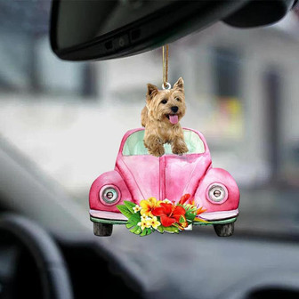 Cairn Terrier-Pink Hippie Car-Two Sided Ornament - Thegiftio UK