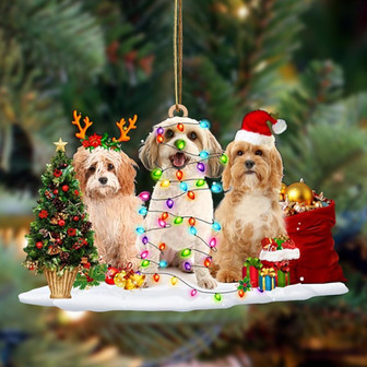 Cavachon-Christmas Dog Friends Hanging Ornament - Thegiftio UK