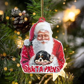 Cavalier King Charles Spaniel-Santa Paws-Two Sided Ornament - Thegiftio UK