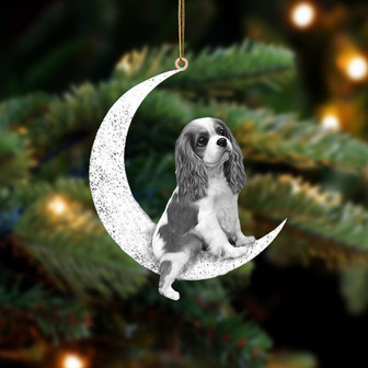 Cavalier King Charles Spaniel-Sit On The Moon-Two Sided Ornament - Thegiftio UK