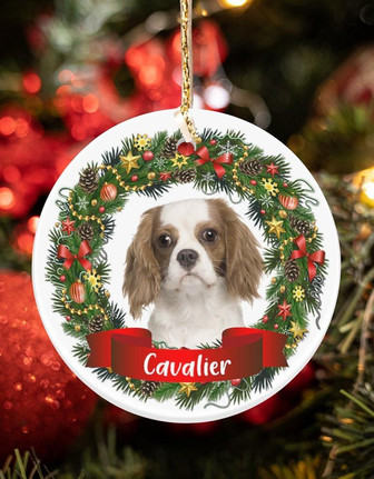 Cavalier-Noel Circle-Two Sided Ornament - Thegiftio UK