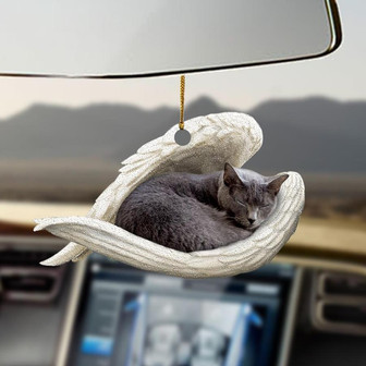 Chartreux sleeping angel Chartreux lovers cat mom ornament - Thegiftio