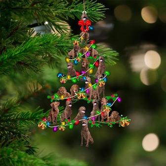 Chesapeake Bay Retriever-Christmas Tree Lights-Two Sided Ornament - Thegiftio UK