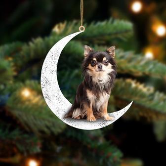 Chihuahua 1-Sit On The Moon-Two Sided Ornament - Thegiftio UK