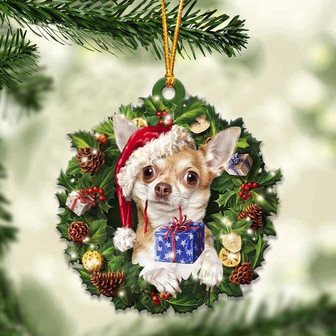 Chihuahua and Christmas gift for her gift for him gift for Chihuahua lover ornament - Thegiftio UK