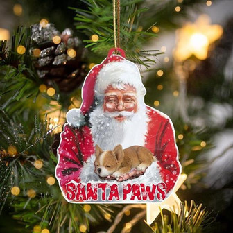 Chihuahua-Santa Paws-Two Sided Ornament - Thegiftio UK