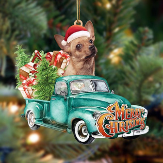 Chihuahua2-Green Truck Hanging Ornament - Thegiftio UK