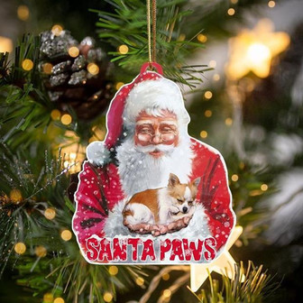 Chihuahua2-Santa Paws-Two Sided Ornament - Thegiftio UK