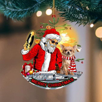 Chihuahua3-Christmas Party-Two Sided Ornament - Thegiftio UK