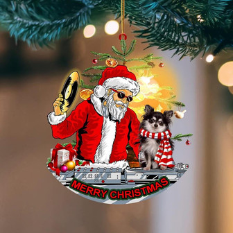 Chihuahua4-Christmas Party-Two Sided Ornament - Thegiftio UK