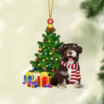 CHOCOLATE Havanese-Christmas Star Hanging Ornament - Thegiftio UK