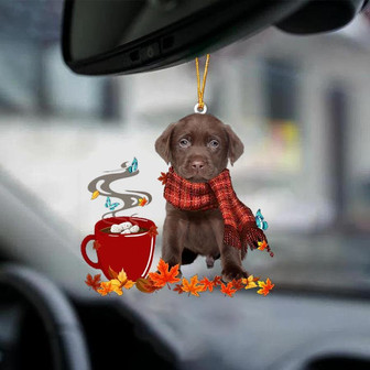 CHOCOLATE Labrador-Fall Chocolate-Two Sided Ornament - Thegiftio UK