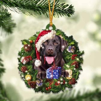 Chocolate Labrador Retriever and Christmas gift for her gift for him gift for Chocolate Labrador Retriever lover ornament - Thegiftio UK