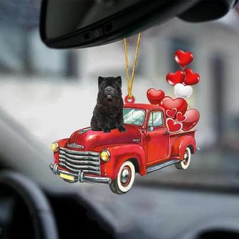 Chow Chow-Red Sports car-Two Sided Ornament - Thegiftio UK