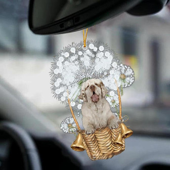 Clumber Spaniel-Dandelion-Two Sided Ornament - Thegiftio UK