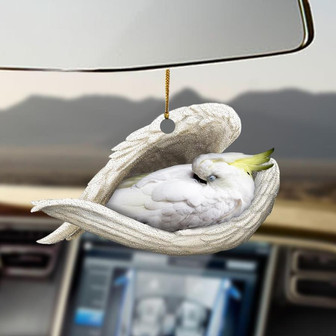 Cockatoo sleeping angel Cockatoo lovers bird lovers ornament - Thegiftio UK