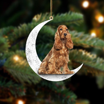 Cocker Spaniel 1-Sit On The Moon-Two Sided Ornament - Thegiftio UK