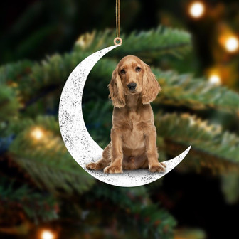 Cocker Spaniel 2-Sit On The Moon-Two Sided Ornament - Thegiftio UK