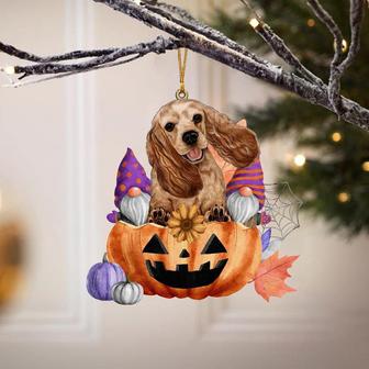 Cocker Spaniel-Gnomes Pumpkins Hanging Ornament - Thegiftio UK