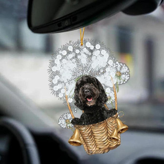 Cockerpoo Black-Dandelion-Two Sided Ornament - Thegiftio UK