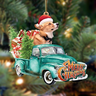 Corgi-Green Truck Hanging Ornament - Thegiftio UK