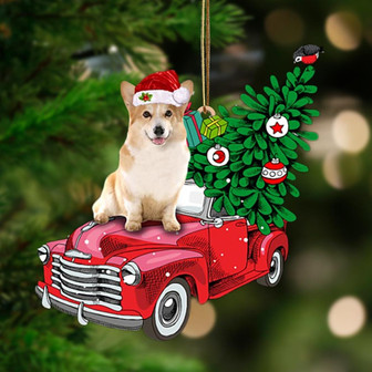 Corgi-Pine Truck Hanging Ornament - Thegiftio UK
