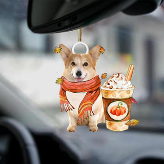 Corgi-Pumpkin Spice Kinda-Two Sided Ornament - Thegiftio UK