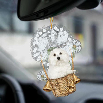 Coton De Tulear-Dandelion-Two Sided Ornament - Thegiftio UK