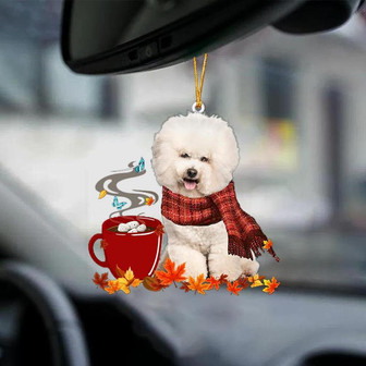 CREAM Bichon Frise-Fall Chocolate-Two Sided Ornament - Thegiftio UK