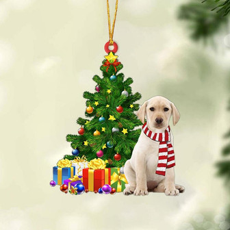 CREAM Labrador-Christmas Star Hanging Ornament - Thegiftio UK