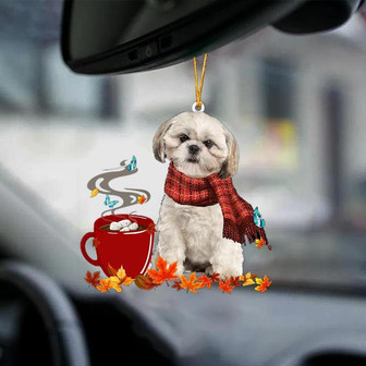CREAM Shih Tzu-Fall Chocolate-Two Sided Ornament - Thegiftio UK