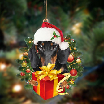 Dachshund 2-Dogs give gifts Hanging Ornament - Thegiftio