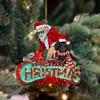 Dachshund (4)-Christmas Rock Two Sided Ornament - Thegiftio UK