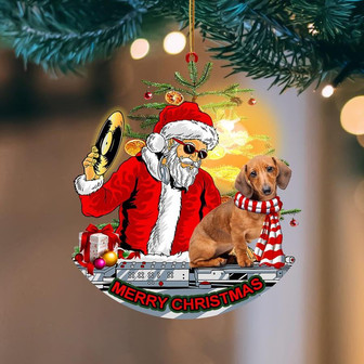 Dachshund (7)-Christmas Party-Two Sided Ornament - Thegiftio UK