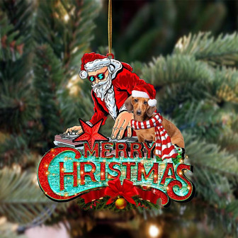 Dachshund (7)-Christmas Rock Two Sided Ornament - Thegiftio UK