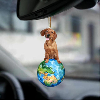 Dachshund-Around My Dog-Two Sided Ornament - Thegiftio UK