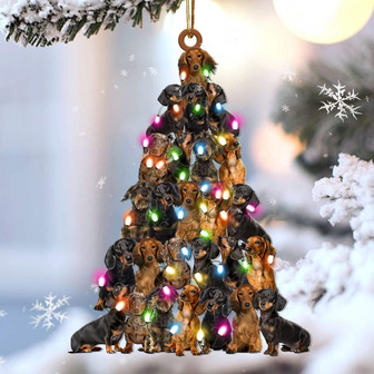 Dachshund lovely tree gift for dachshund lover gift for dog mom ornament - Thegiftio UK