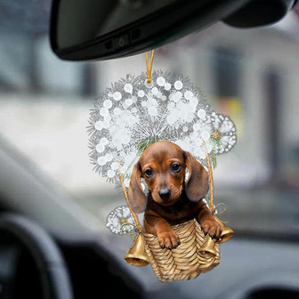 Dachshund2-Dandelion-Two Sided Ornament - Thegiftio UK