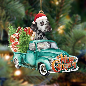 Dalmatian 2-Green Truck Hanging Ornament - Thegiftio UK