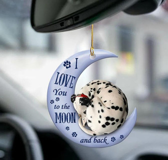 Dalmatian moon back dalmatian lover dog mom two sided ornament - Thegiftio UK