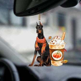 Doberman 1-Pumpkin Spice Kinda-Two Sided Ornament - Thegiftio UK